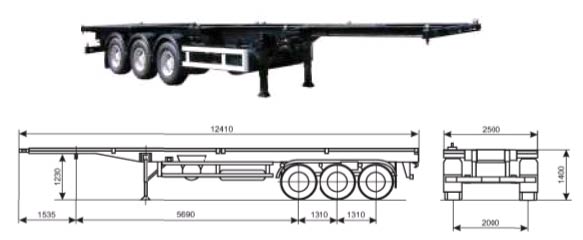 СЗАП-9915 - полуприцеп-контейнеровоз